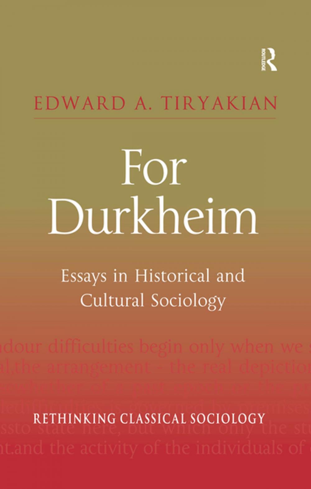 Big bigCover of For Durkheim