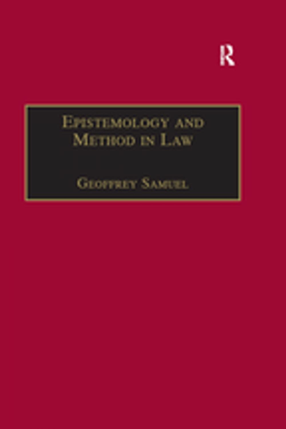 Big bigCover of Epistemology and Method in Law