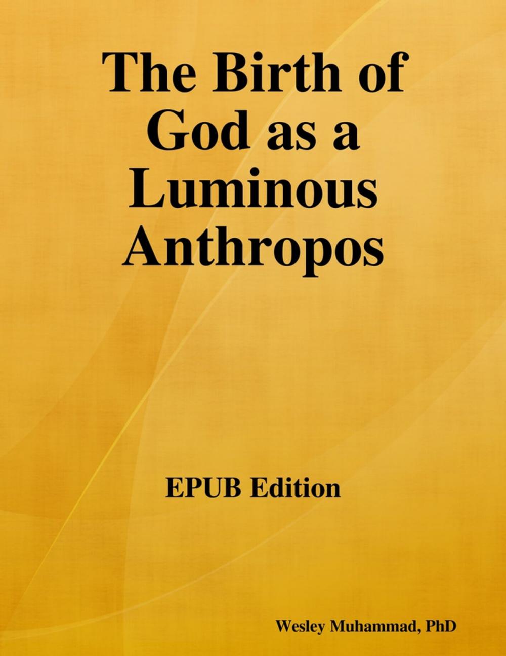 Big bigCover of The Birth of God as a Luminous Anthropos