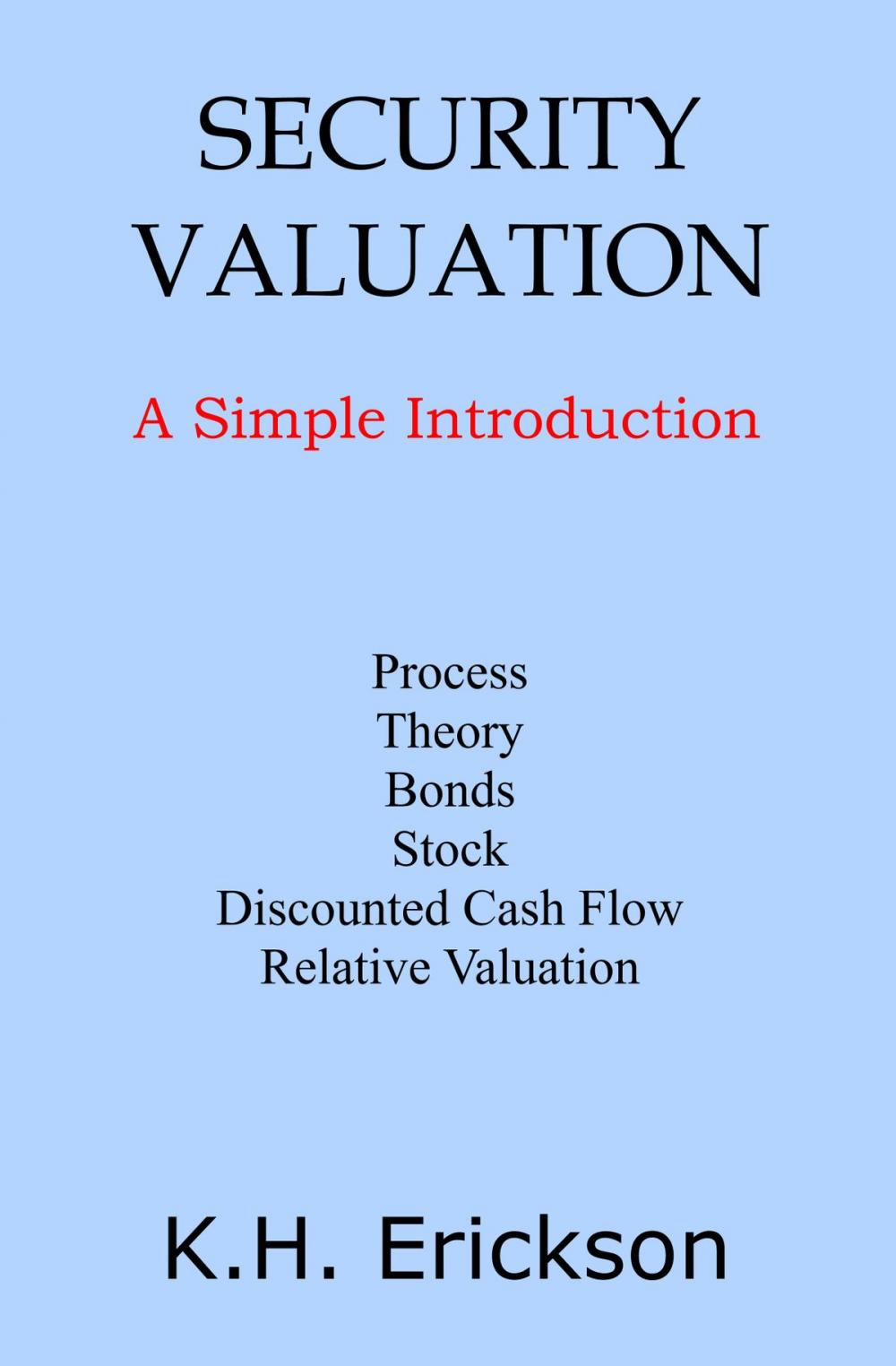 Big bigCover of Security Valuation: A Simple Introduction