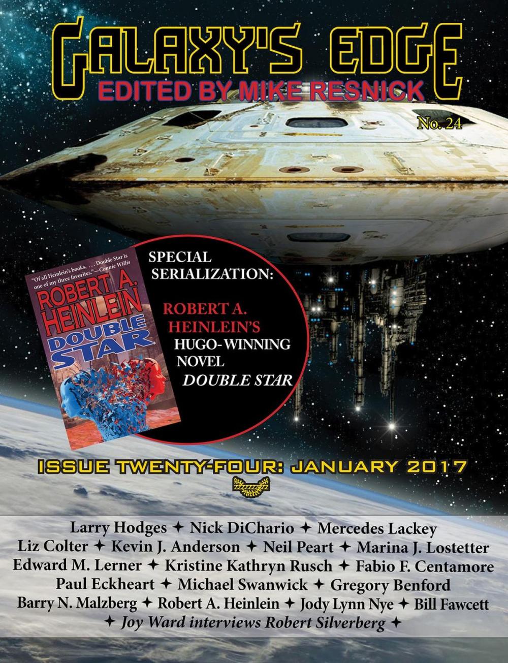 Big bigCover of Galaxy’s Edge Magazine: Issue 24, January 2017 (Serialization Special: Heinlein’s Hugo-winning Double Star)