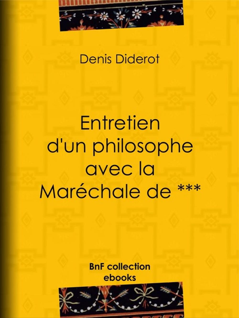 Big bigCover of Entretien d'un philosophe avec la Maréchale de ***