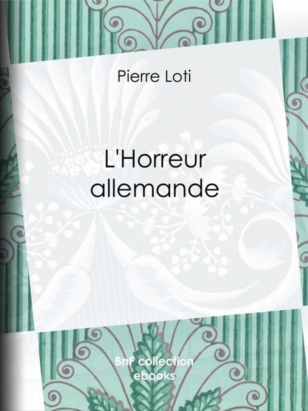 Big bigCover of L'Horreur allemande