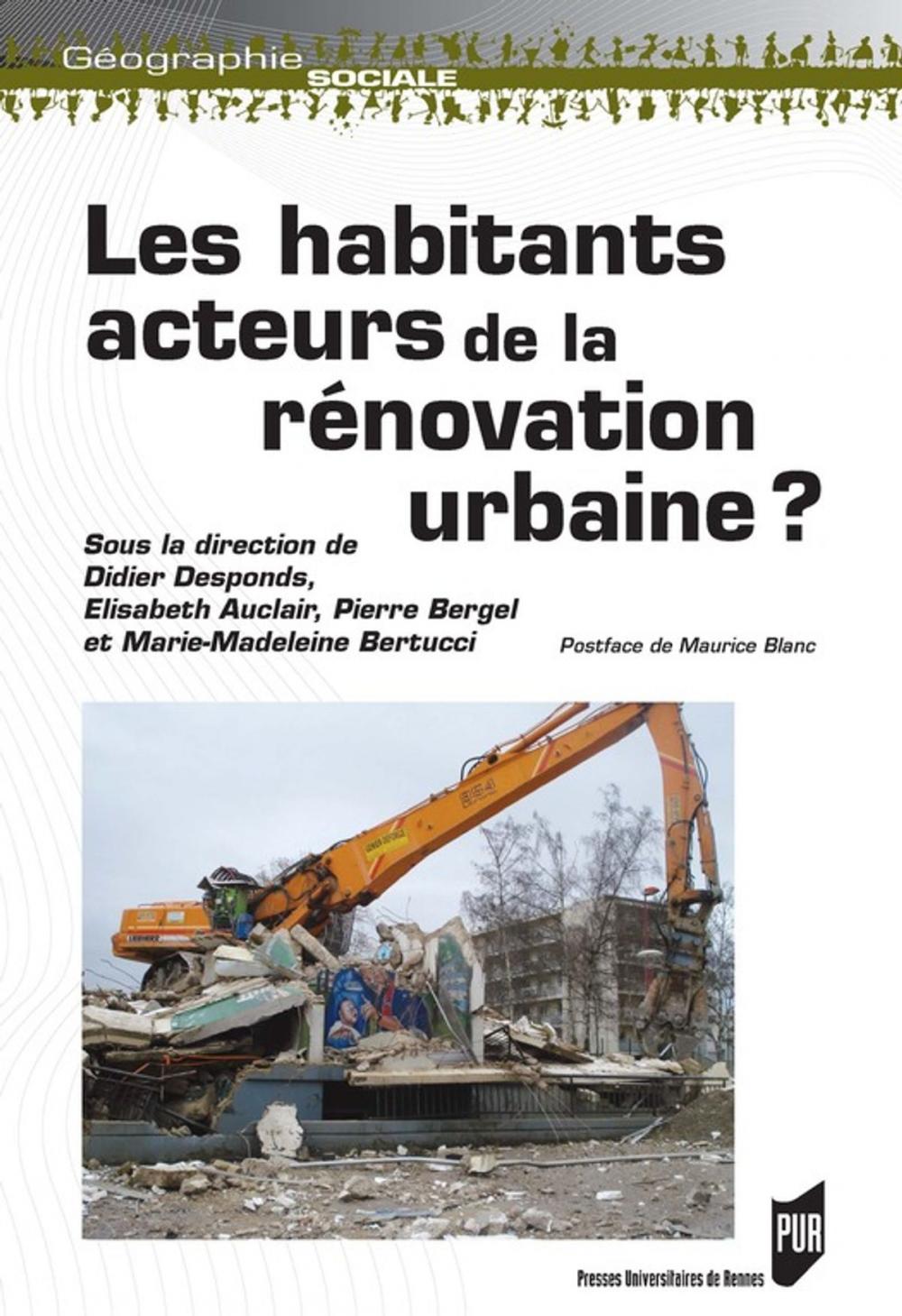 Big bigCover of Les habitants : acteurs de la rénovation urbaine ?