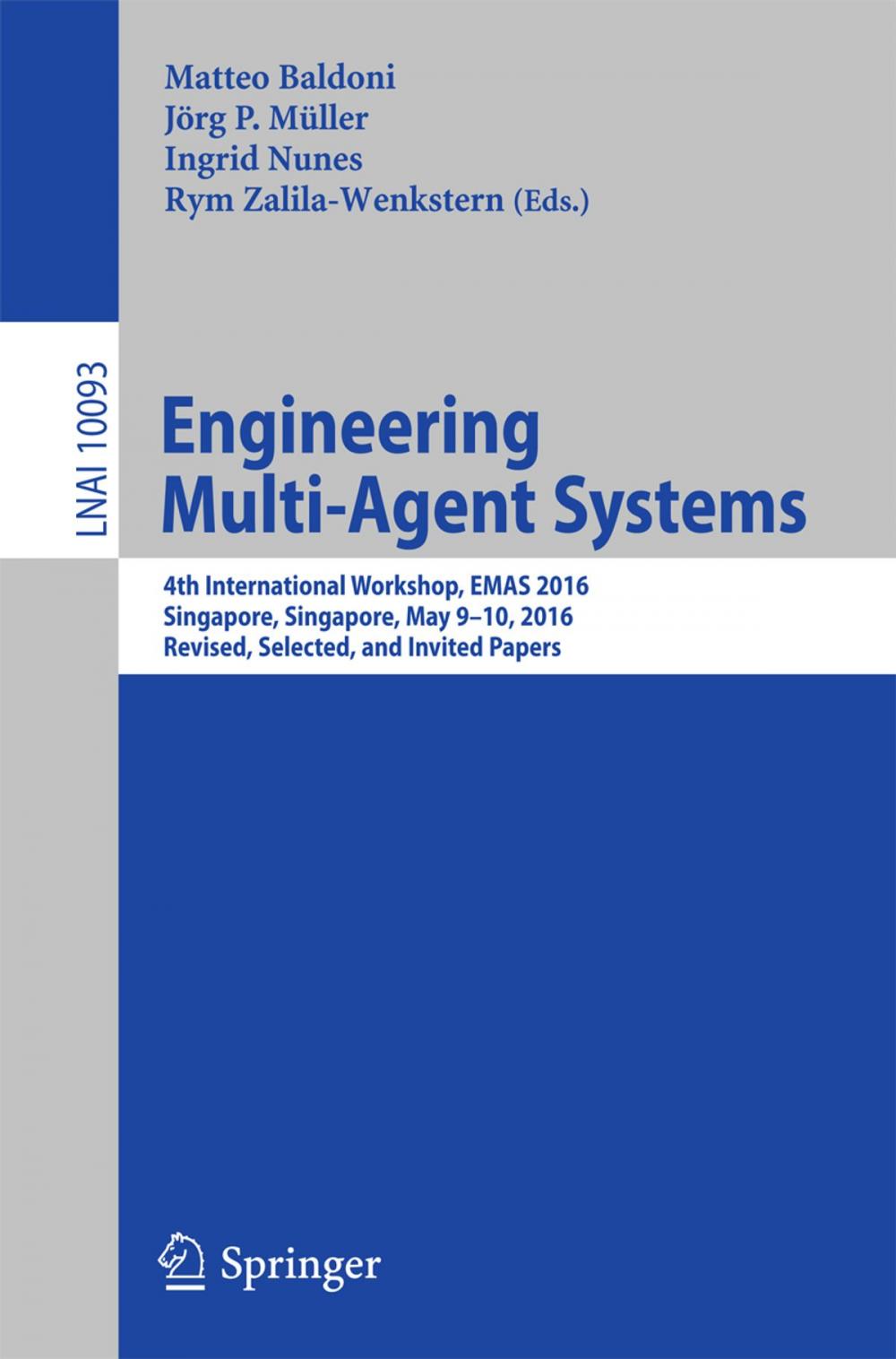 Big bigCover of Engineering Multi-Agent Systems