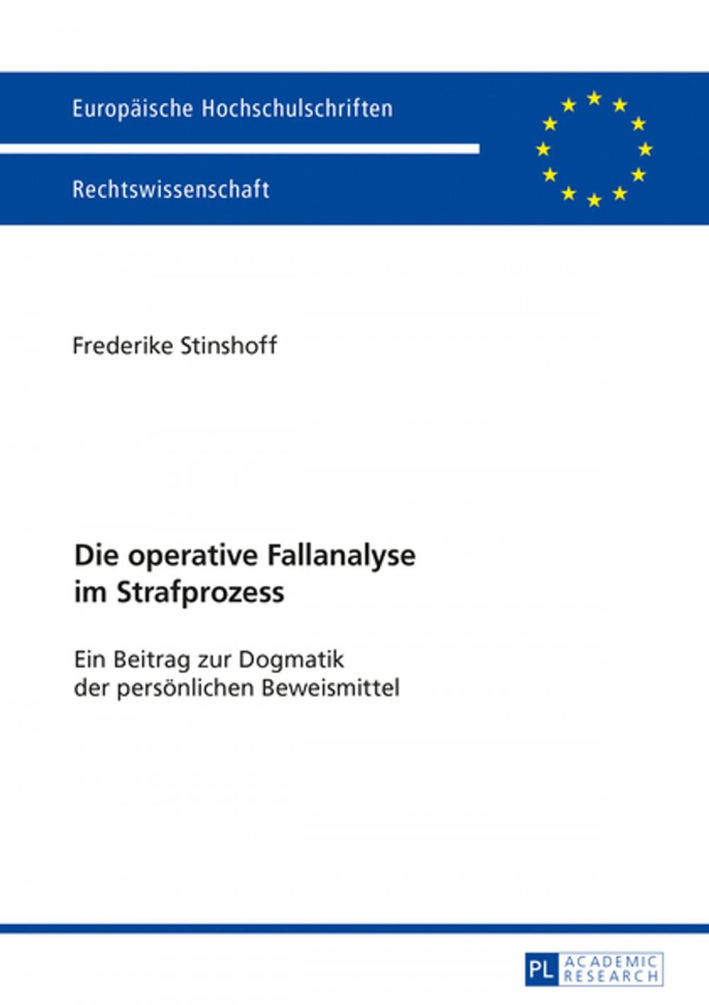 Big bigCover of Die operative Fallanalyse im Strafprozess