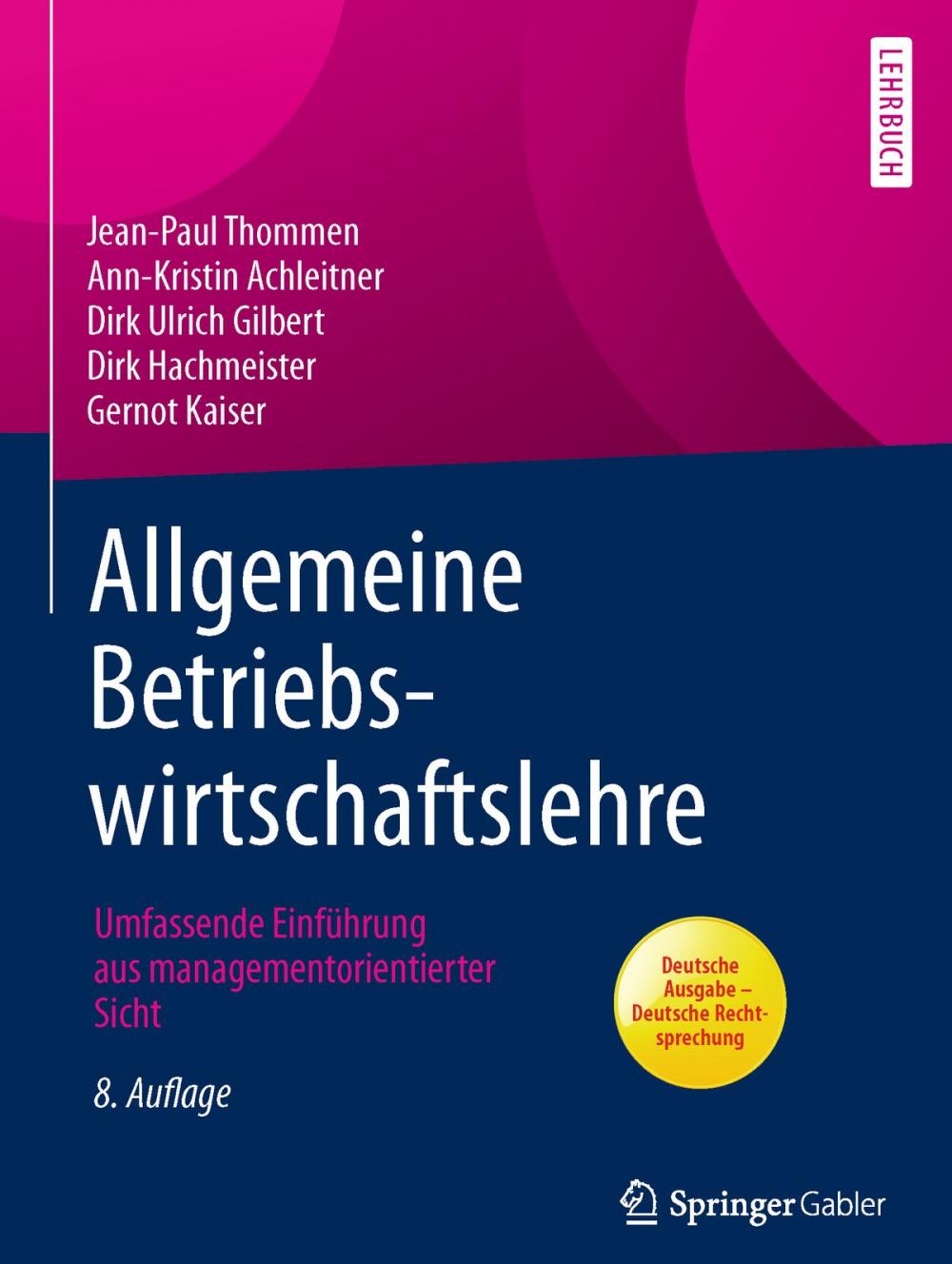 Big bigCover of Allgemeine Betriebswirtschaftslehre