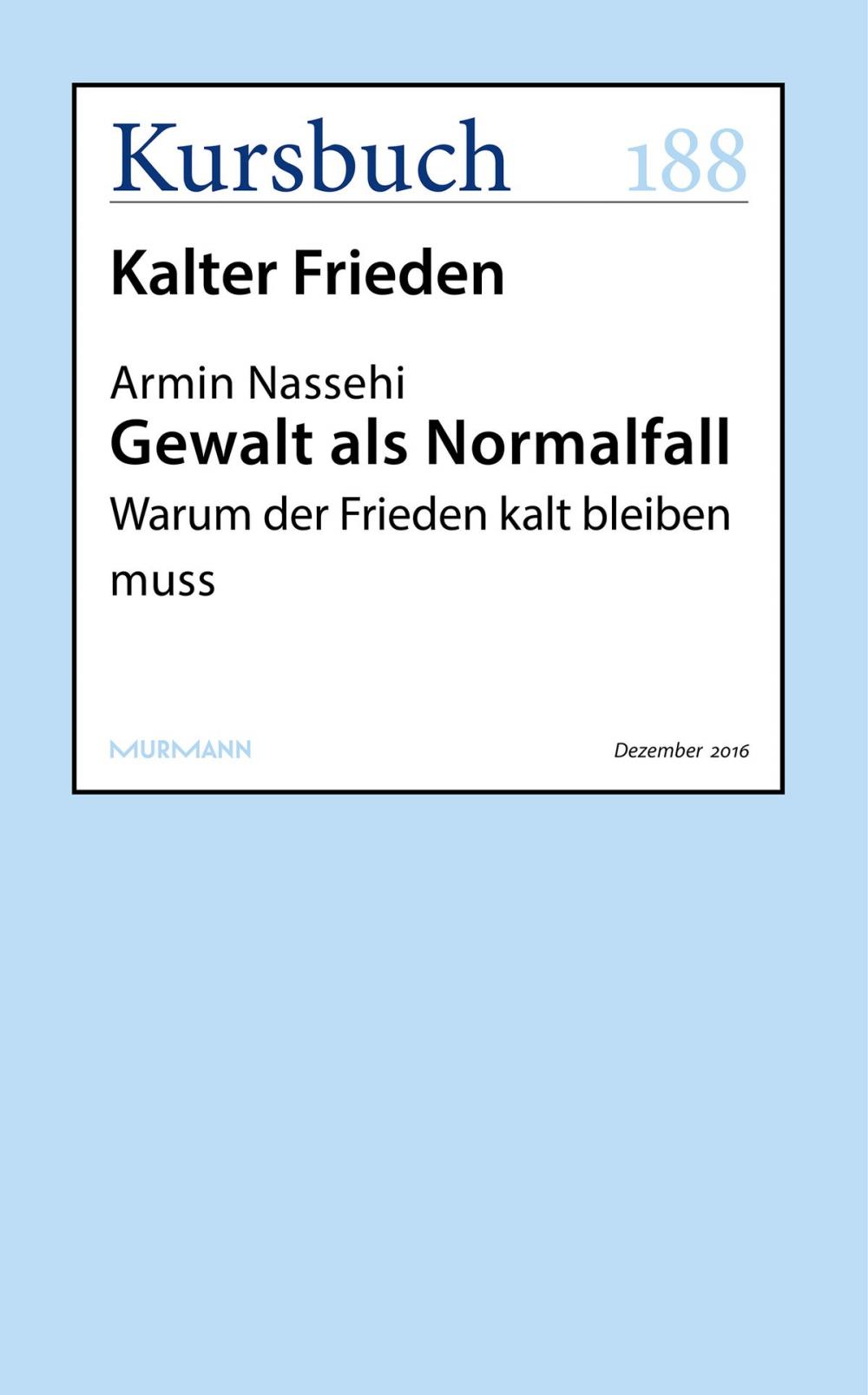 Big bigCover of Gewalt als Normalfall