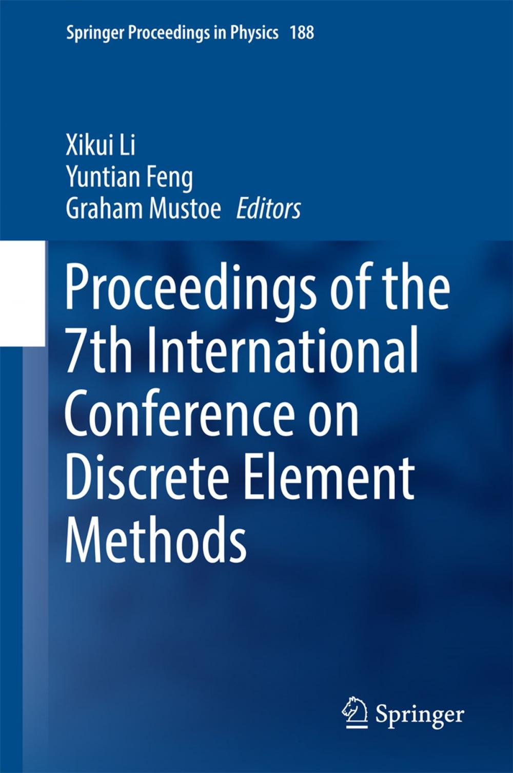 Big bigCover of Proceedings of the 7th International Conference on Discrete Element Methods