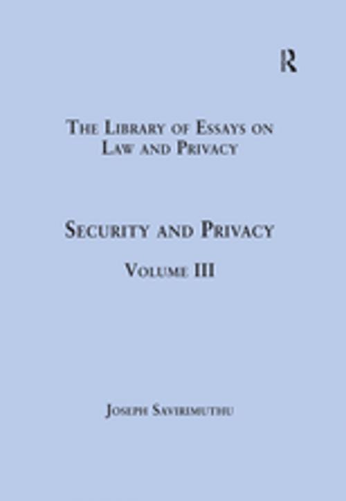 Cover of the book Security and Privacy by , Taylor and Francis