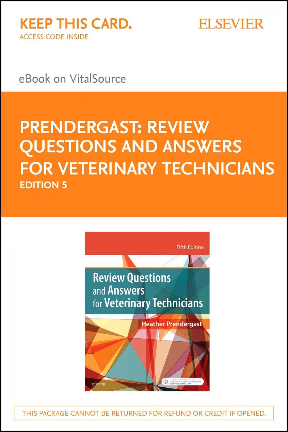 Big bigCover of Review Questions and Answers for Veterinary Technicians – E-Book