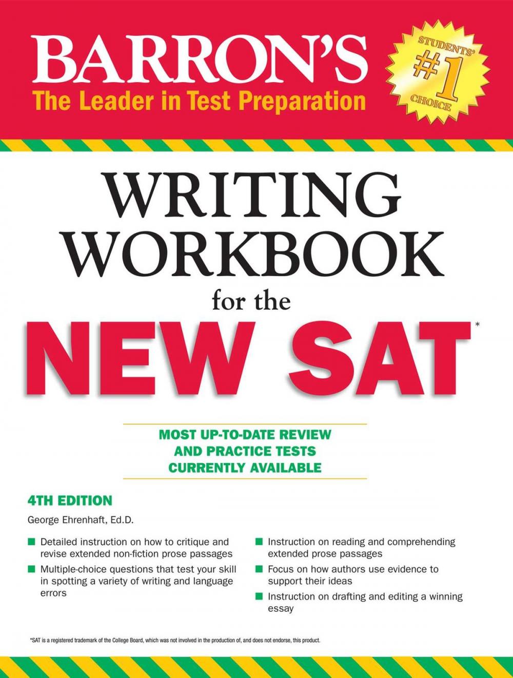 Big bigCover of Barron's Writing Workbook for the NEW SAT