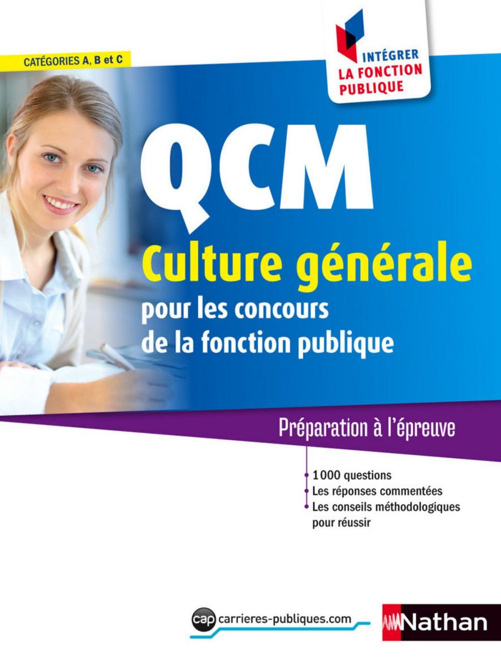 Big bigCover of QCM Culture générale - Catégorie A, B et C - Intégrer la fonction publique - 2015