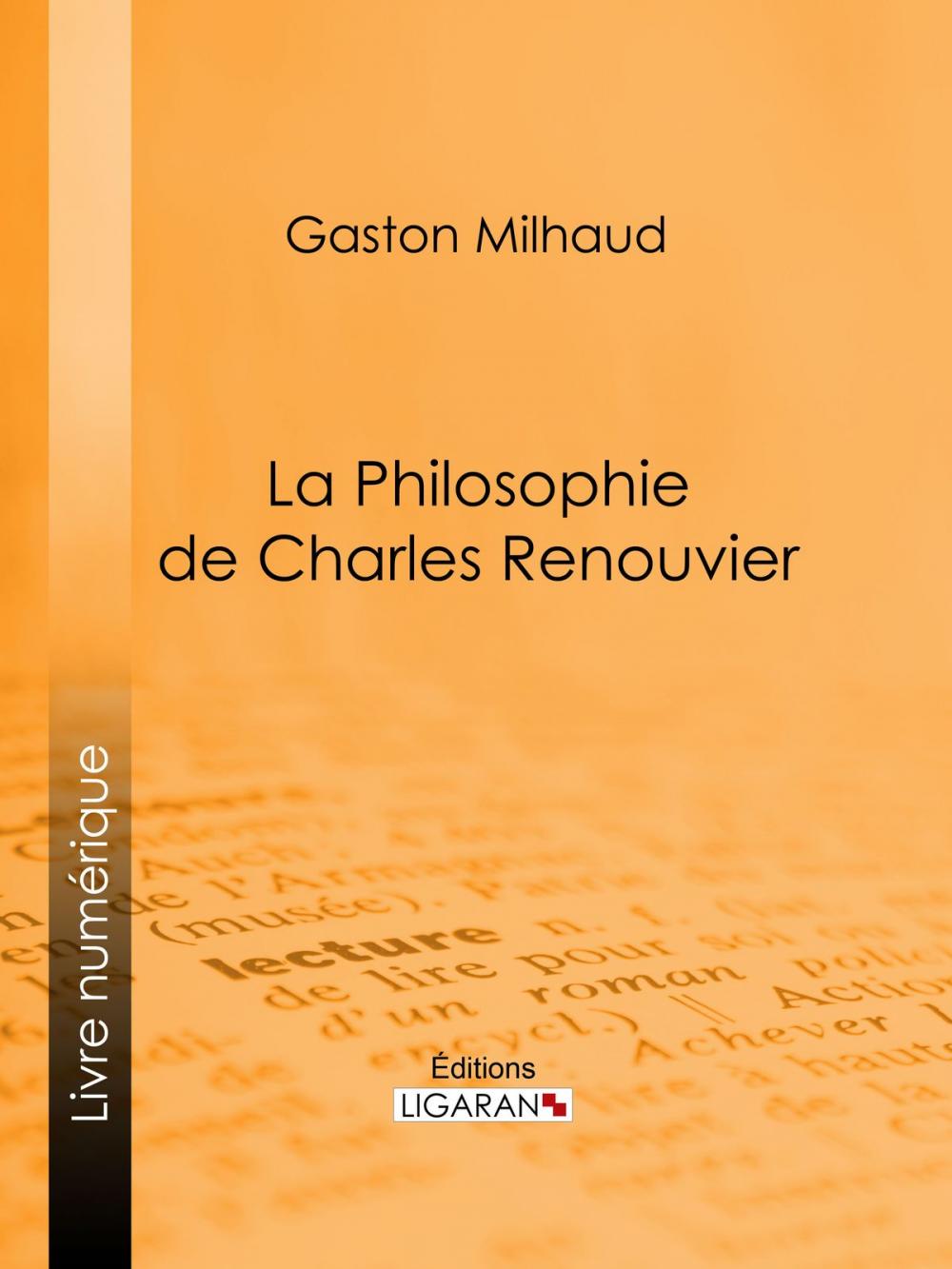 Big bigCover of La Philosophie de Charles Renouvier