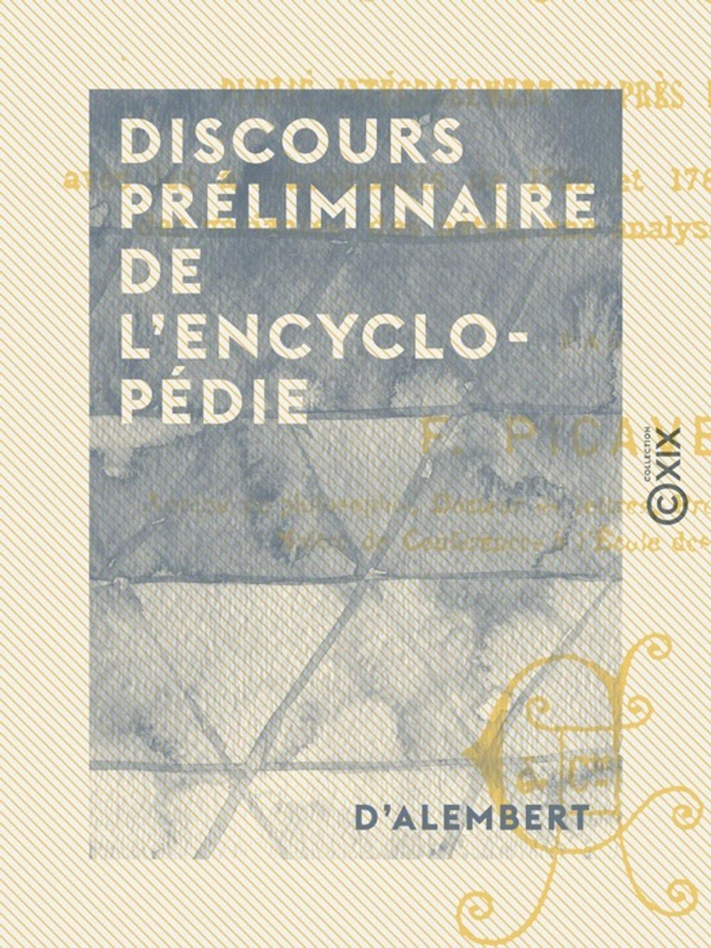 Big bigCover of Discours préliminaire de l'Encyclopédie