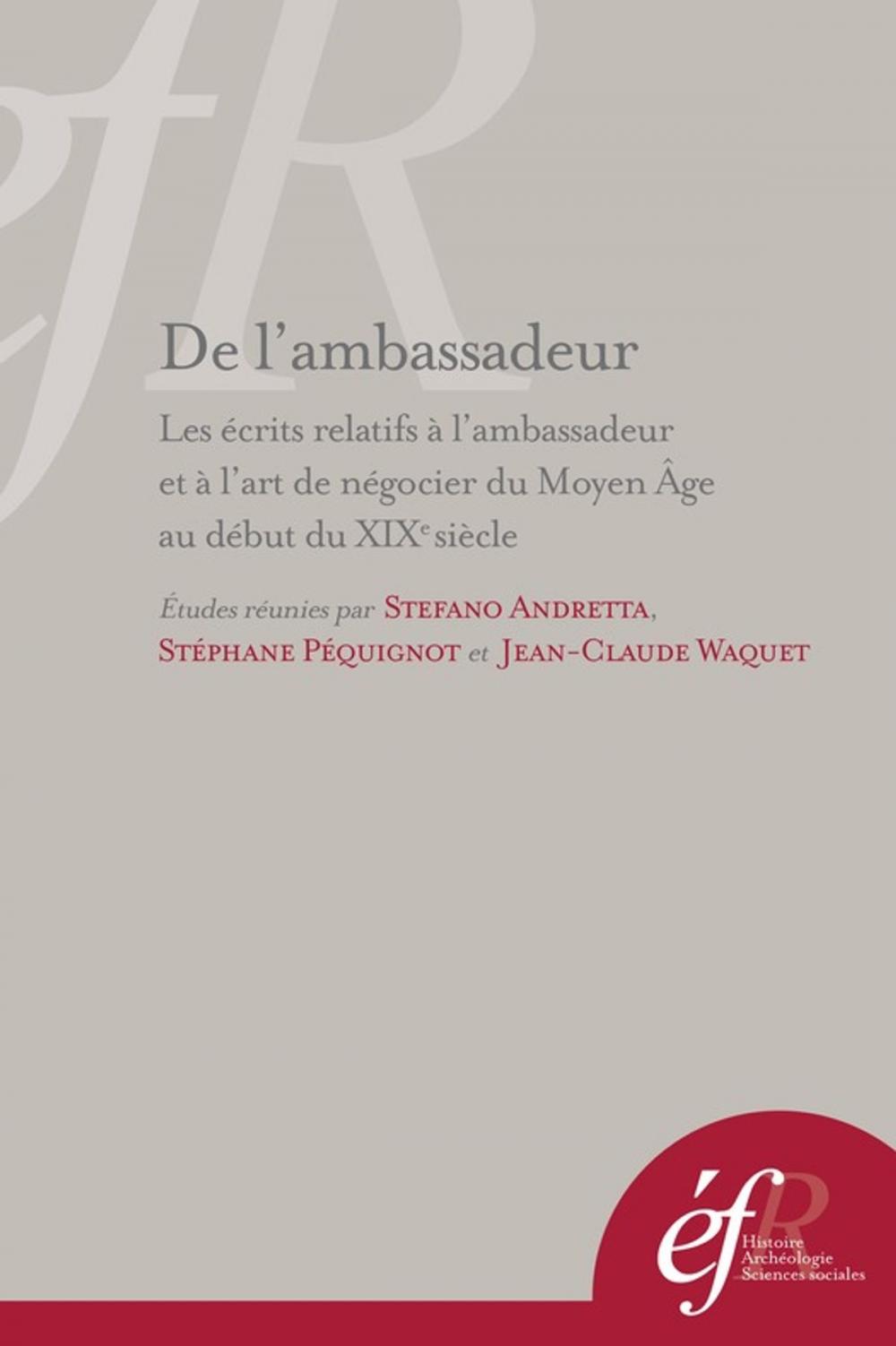 Big bigCover of De l'ambassadeur