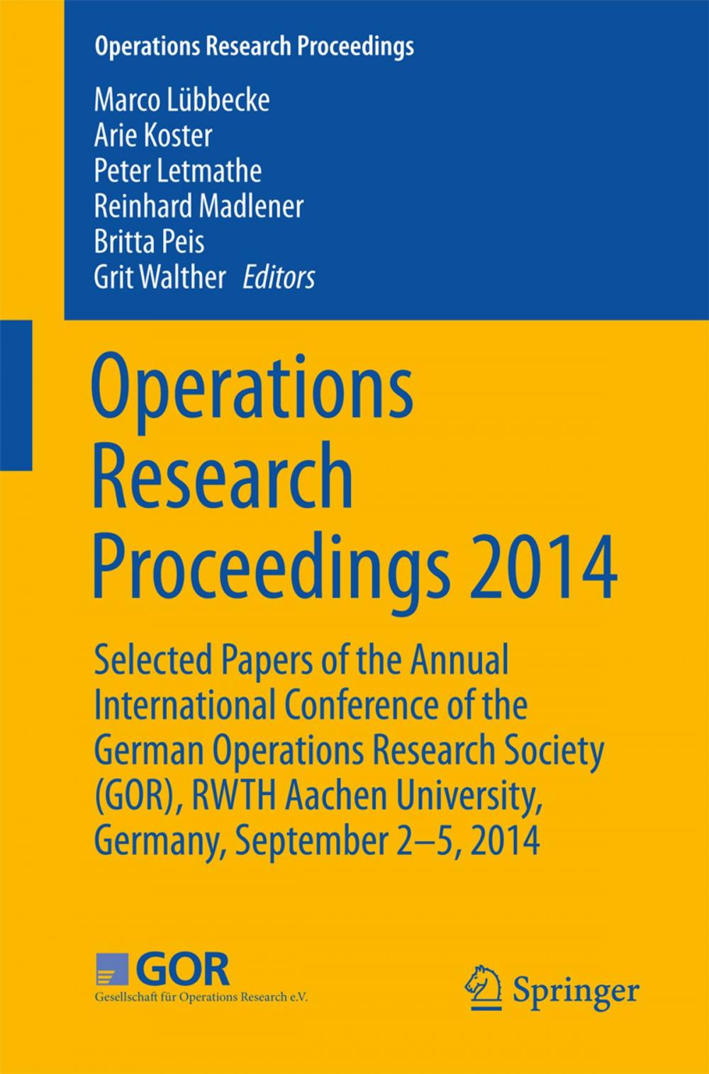 Big bigCover of Operations Research Proceedings 2014