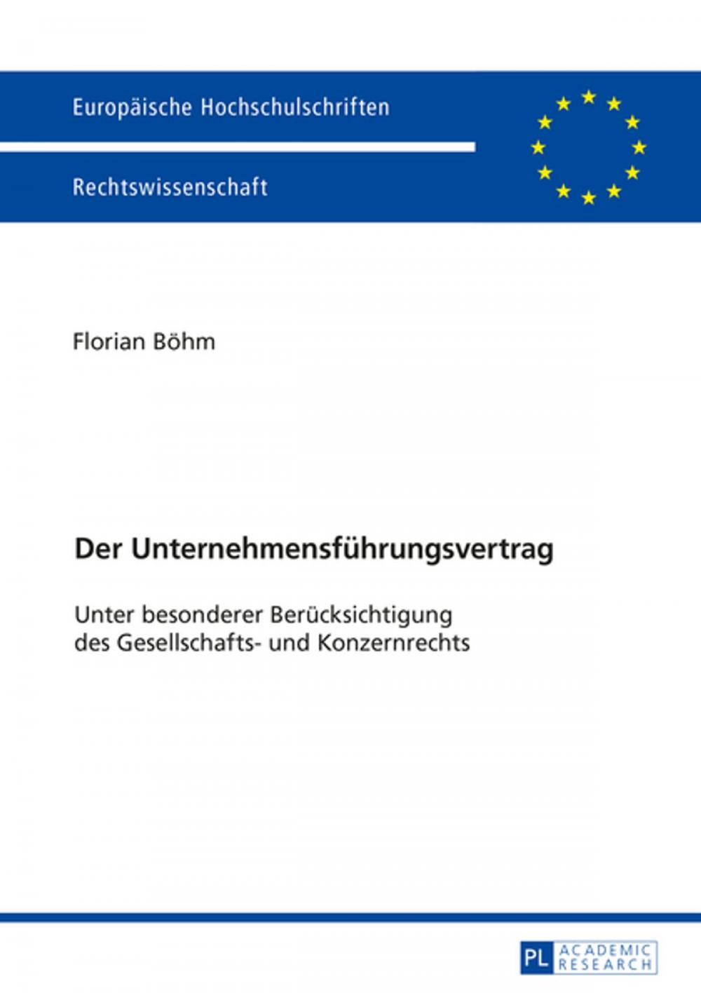 Big bigCover of Der Unternehmensfuehrungsvertrag