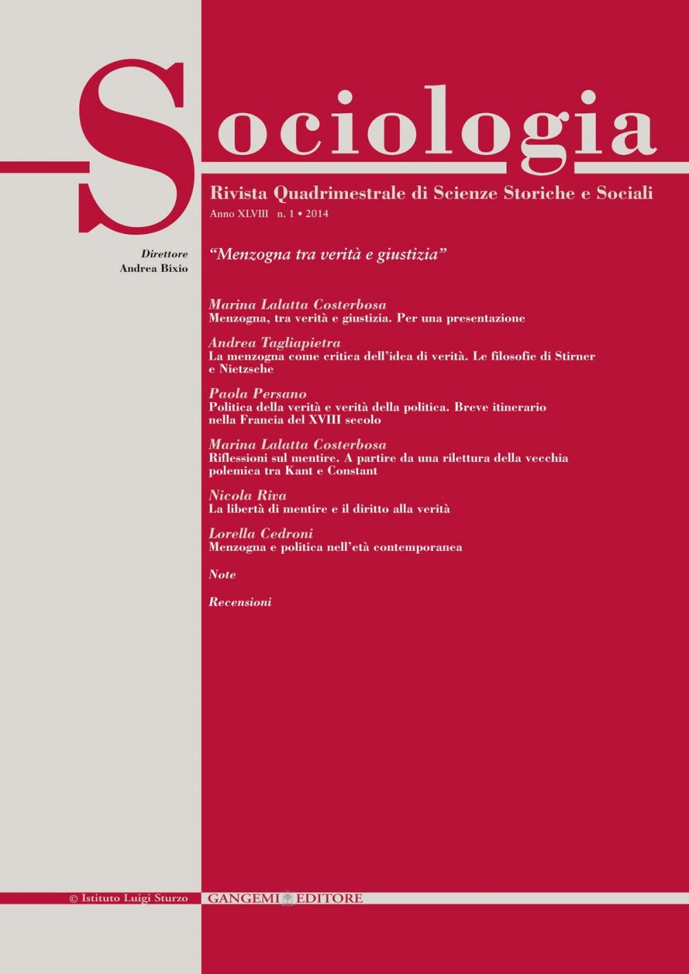 Big bigCover of Sociologia n. 1/2014