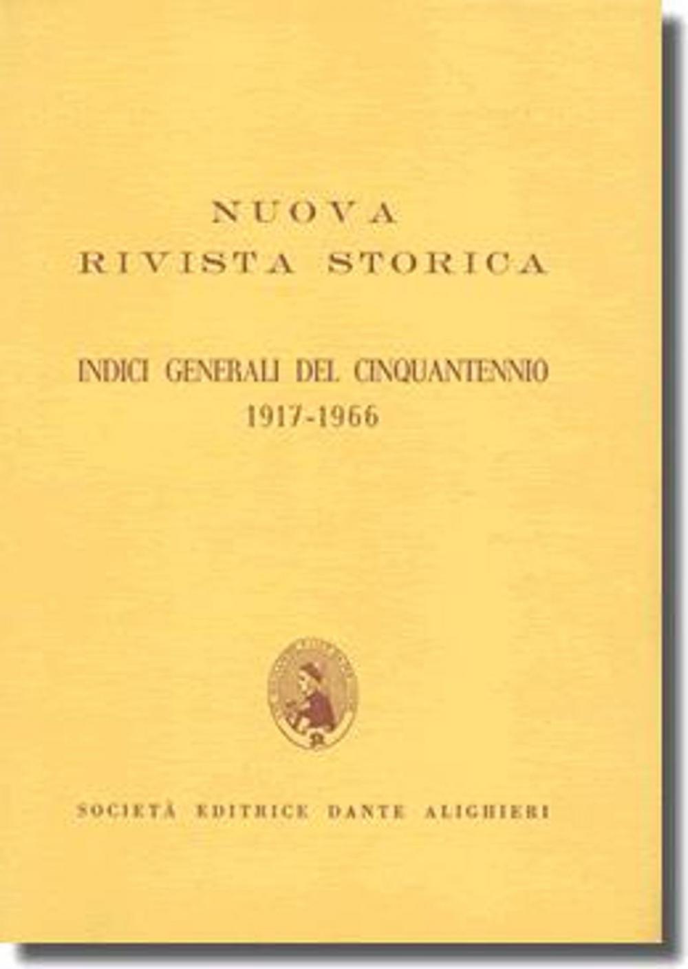 Big bigCover of Indici Generali del Cinquantennio 1917 - 1966