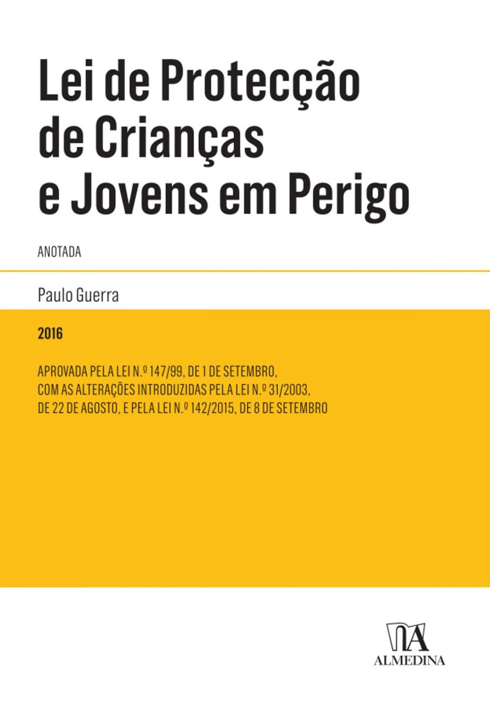 Big bigCover of Lei de Proteção de Crianças e Jovens em Perigo Anotada