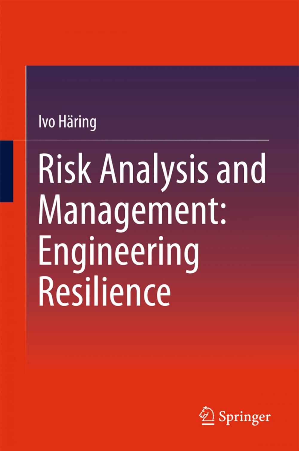 Big bigCover of Risk Analysis and Management: Engineering Resilience