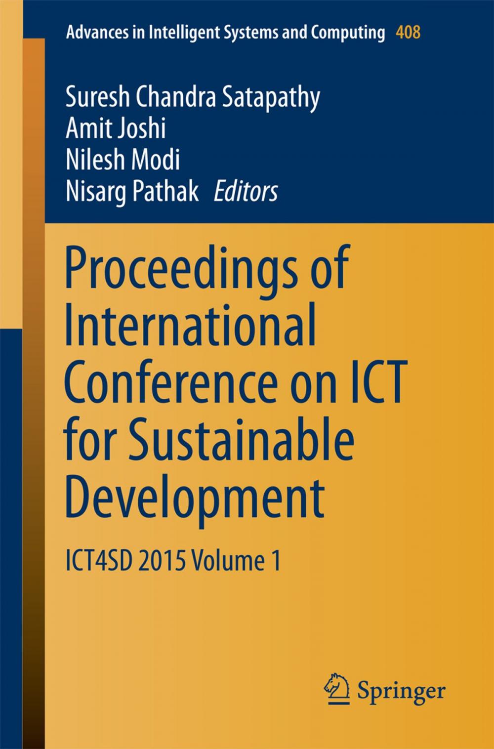 Big bigCover of Proceedings of International Conference on ICT for Sustainable Development