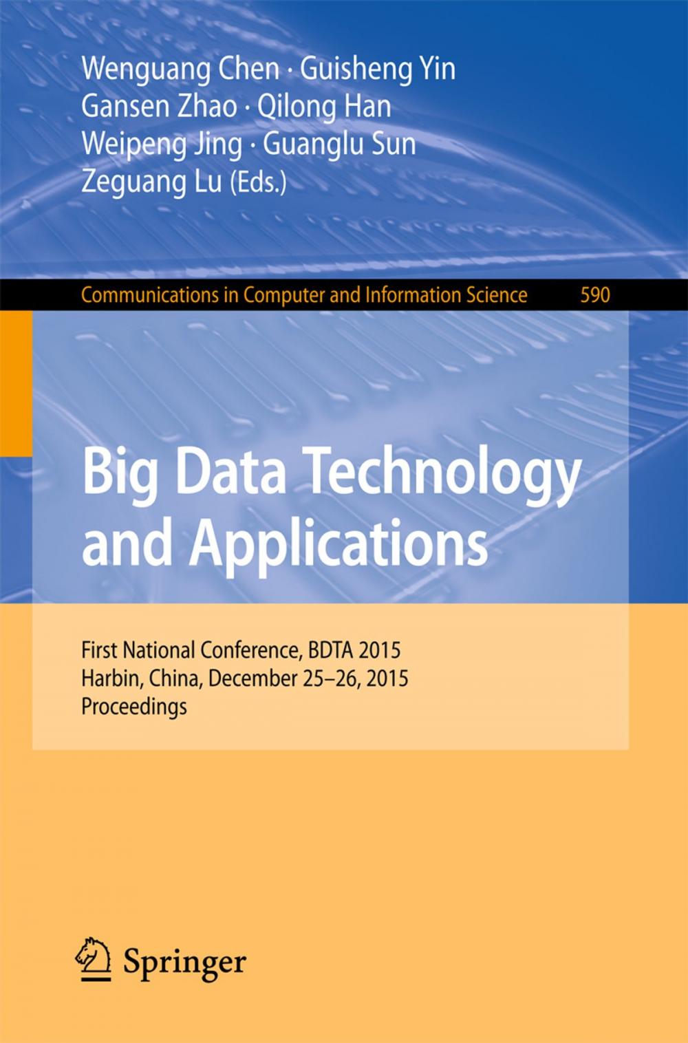 Big bigCover of Big Data Technology and Applications