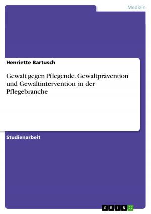 Cover of the book Gewalt gegen Pflegende. Gewaltprävention und Gewaltintervention in der Pflegebranche by Franziska Bothe