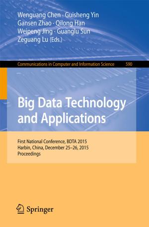 Cover of the book Big Data Technology and Applications by Ivo Häring