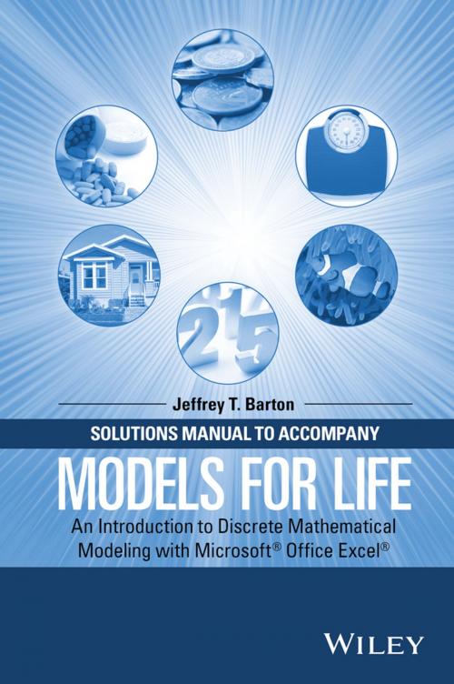 Cover of the book Solutions Manual to Accompany Models for Life by Jeffrey T. Barton, Wiley