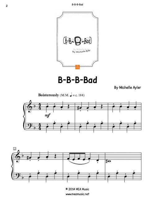 Cover of the book B-B-B-Bad by Michelle Ayler, MEA Music