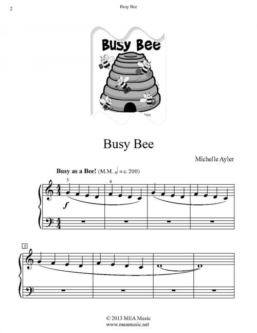 Cover of the book Busy Bee by Michelle Ayler, MEA Music