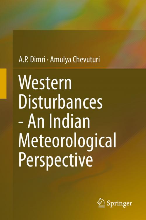 Cover of the book Western Disturbances - An Indian Meteorological Perspective by A.P. Dimri, Amulya Chevuturi, Springer International Publishing