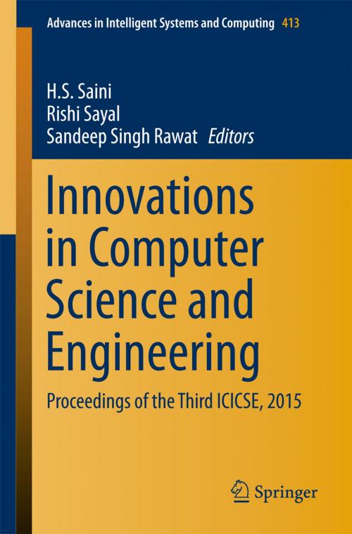 Cover of the book Innovations in Computer Science and Engineering by , Springer Singapore