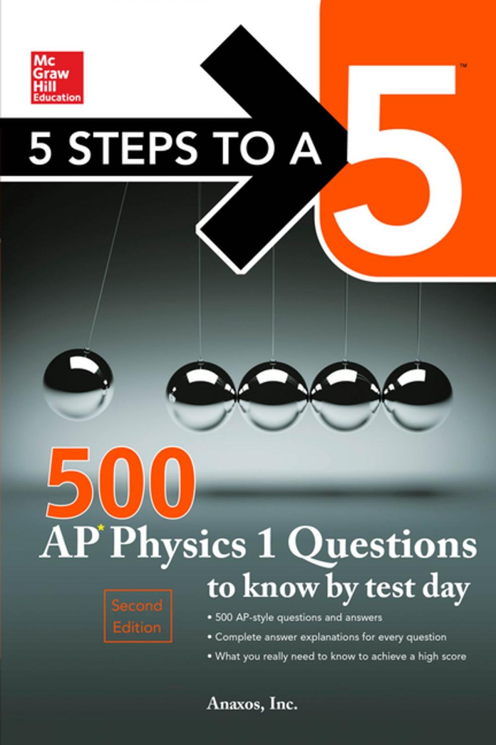 Big bigCover of McGraw-Hill's 500 AP Physics 1 Questions to Know by Test Day