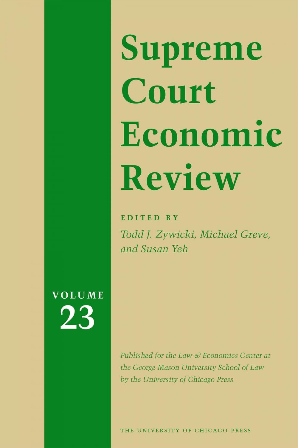 Big bigCover of Supreme Court Economic Review, Volume 23