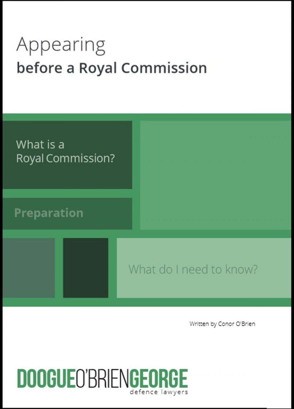 Big bigCover of Appearing Before a Royal Commission