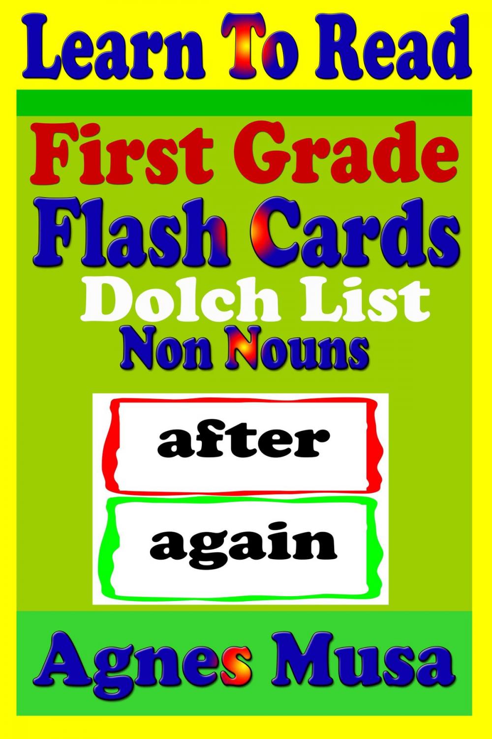 Big bigCover of First Grade Flash Cards: Dolch List Non Nouns