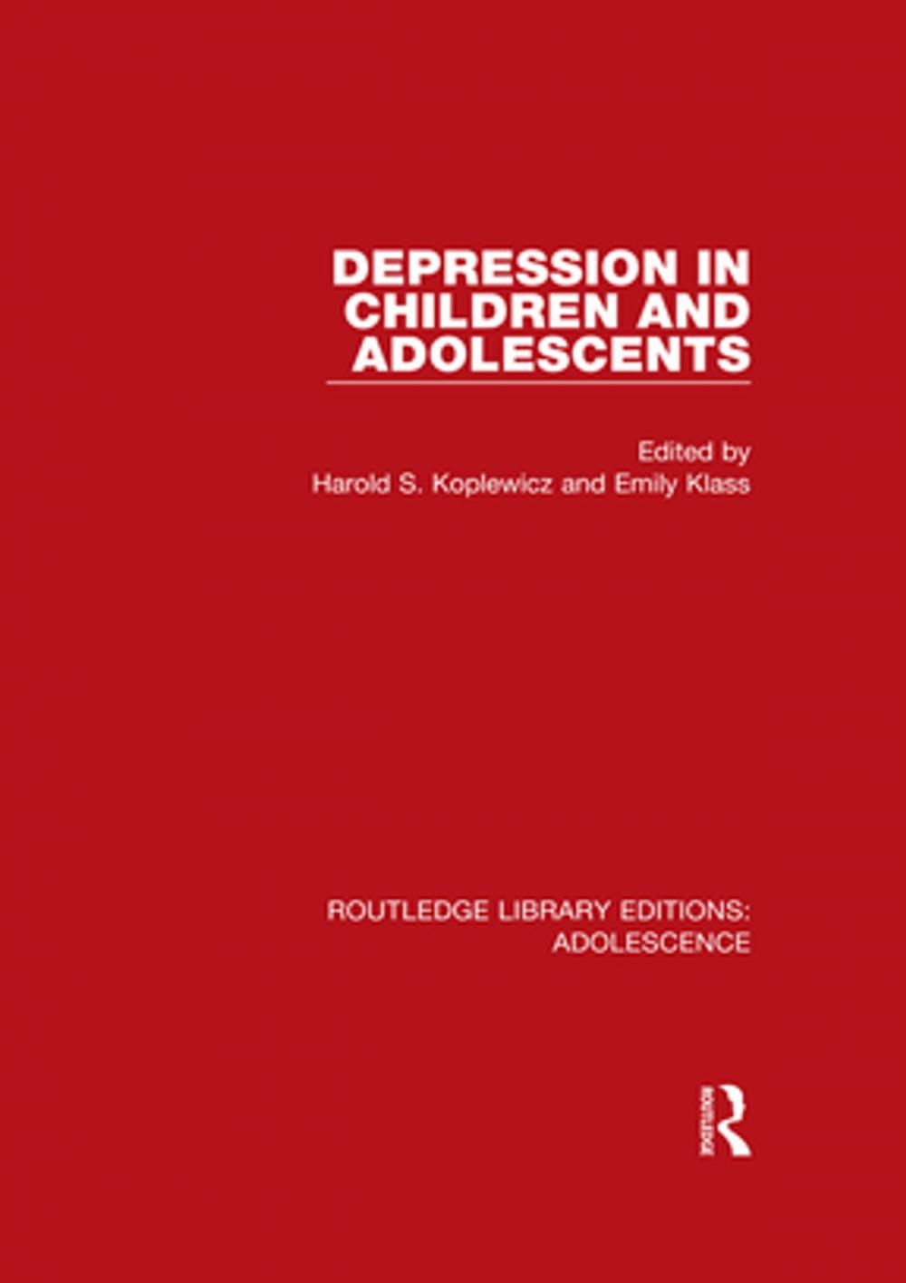 Big bigCover of Depression in Children and Adolescents