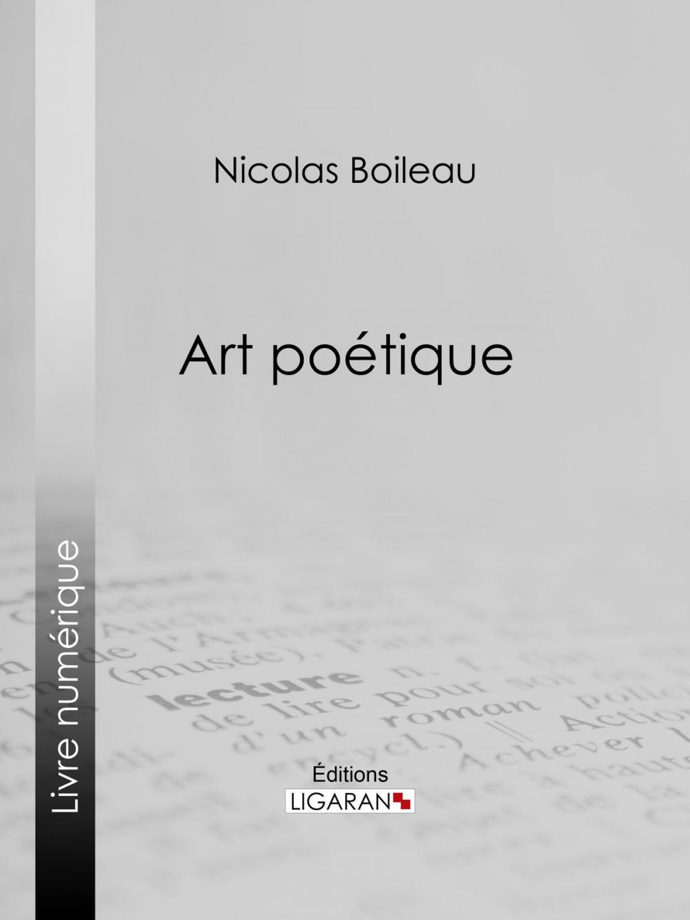 Big bigCover of Art poétique