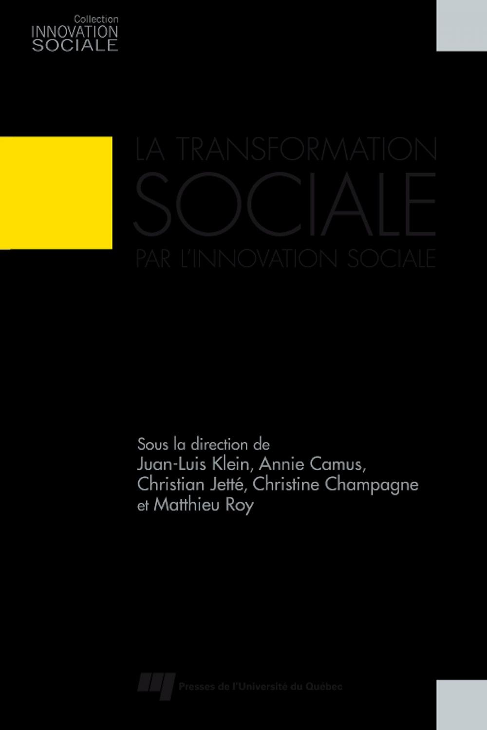 Big bigCover of La transformation sociale par l'innovation sociale