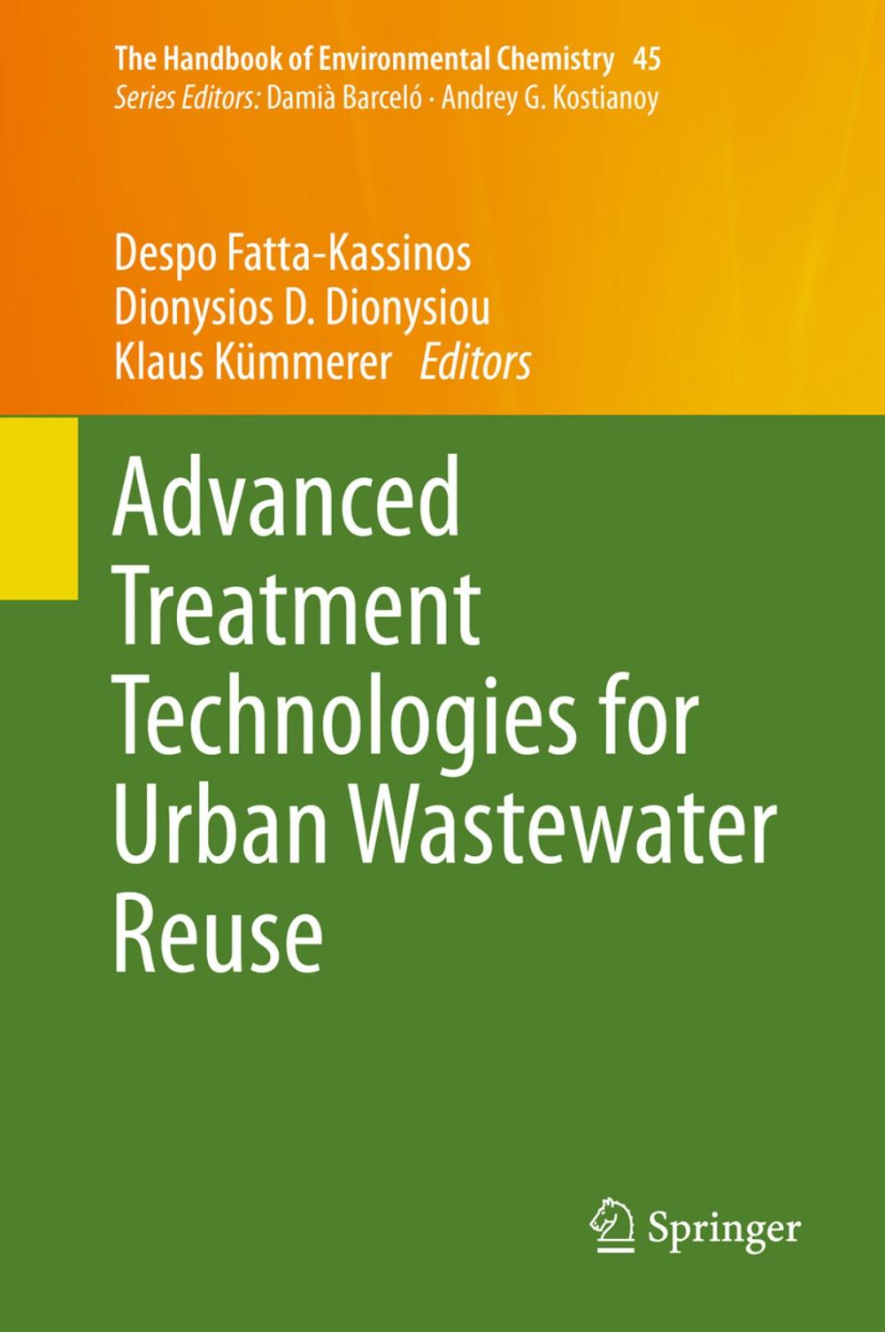 Big bigCover of Advanced Treatment Technologies for Urban Wastewater Reuse