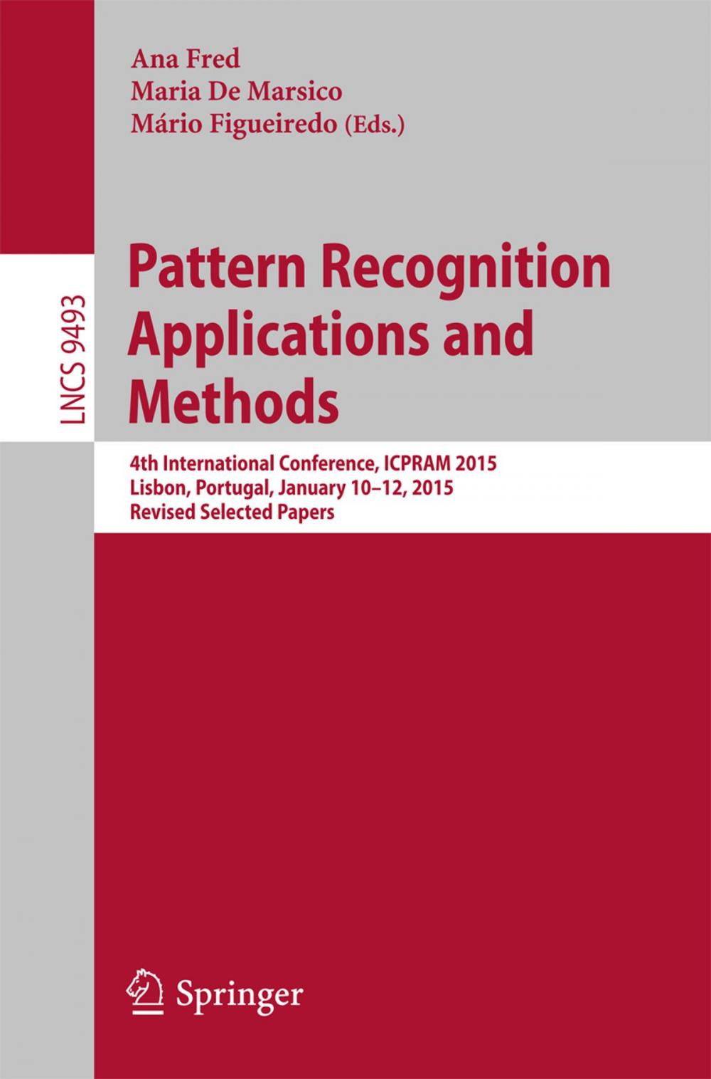 Big bigCover of Pattern Recognition: Applications and Methods