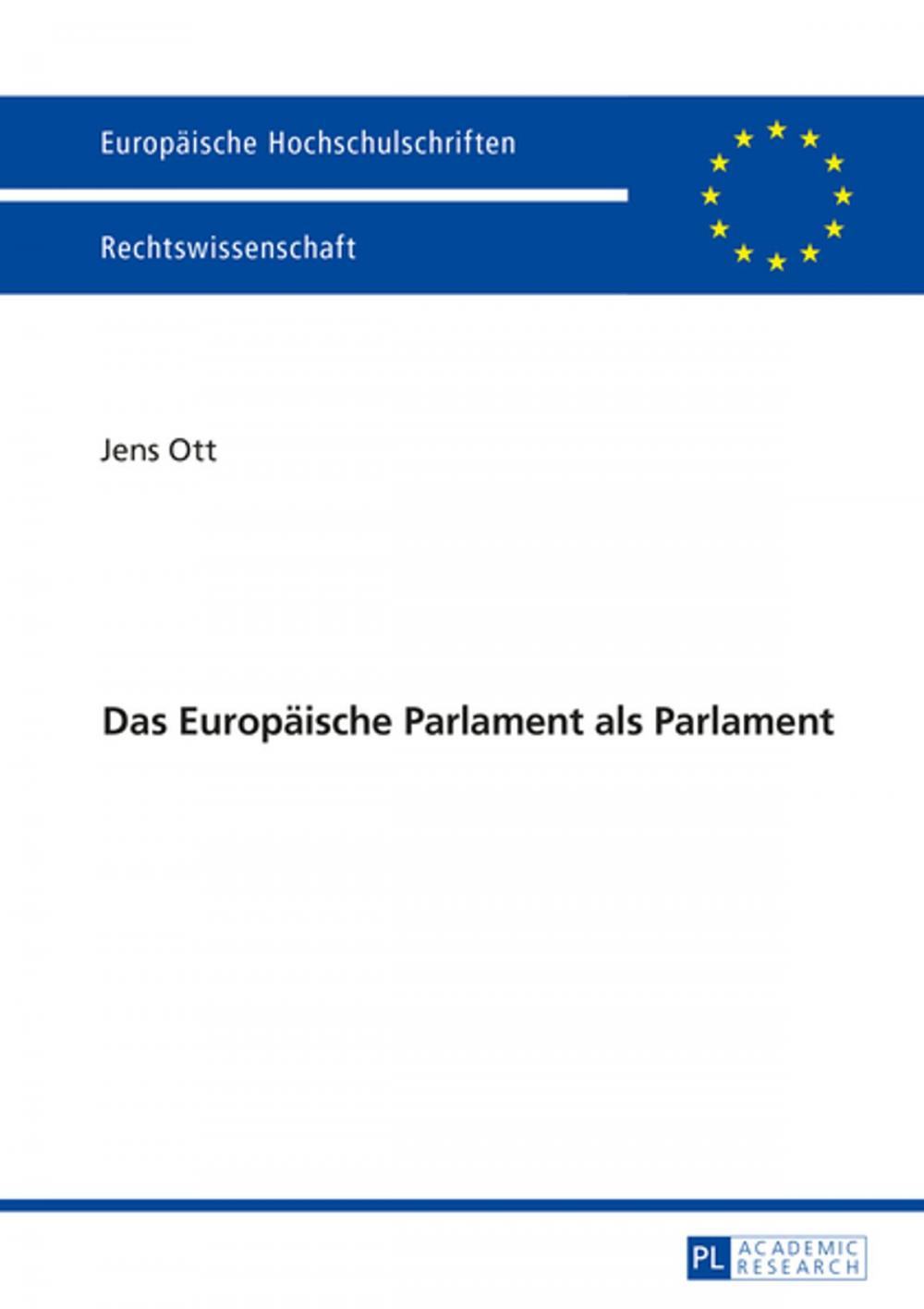 Big bigCover of Das Europaeische Parlament als Parlament