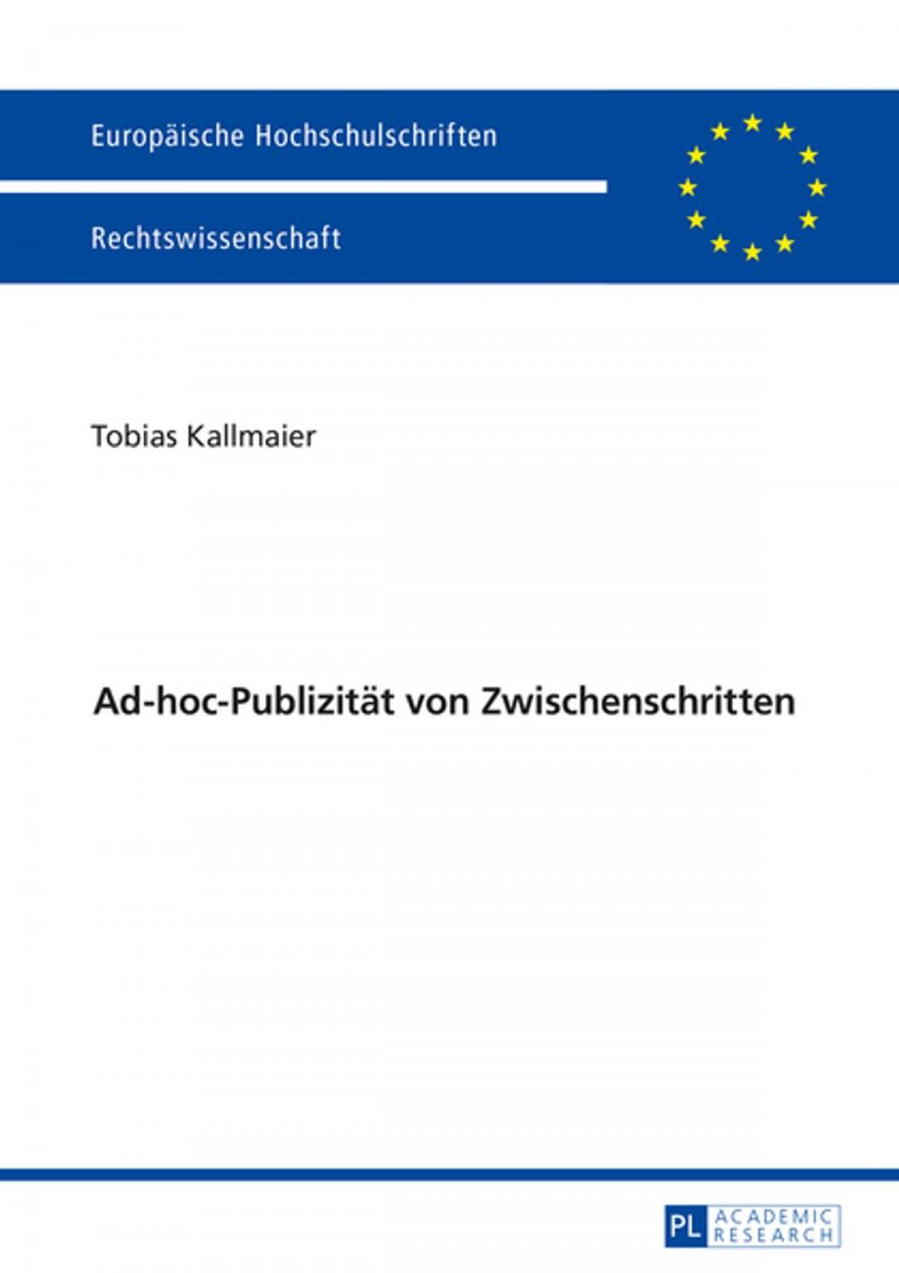 Big bigCover of Ad-hoc-Publizitaet von Zwischenschritten