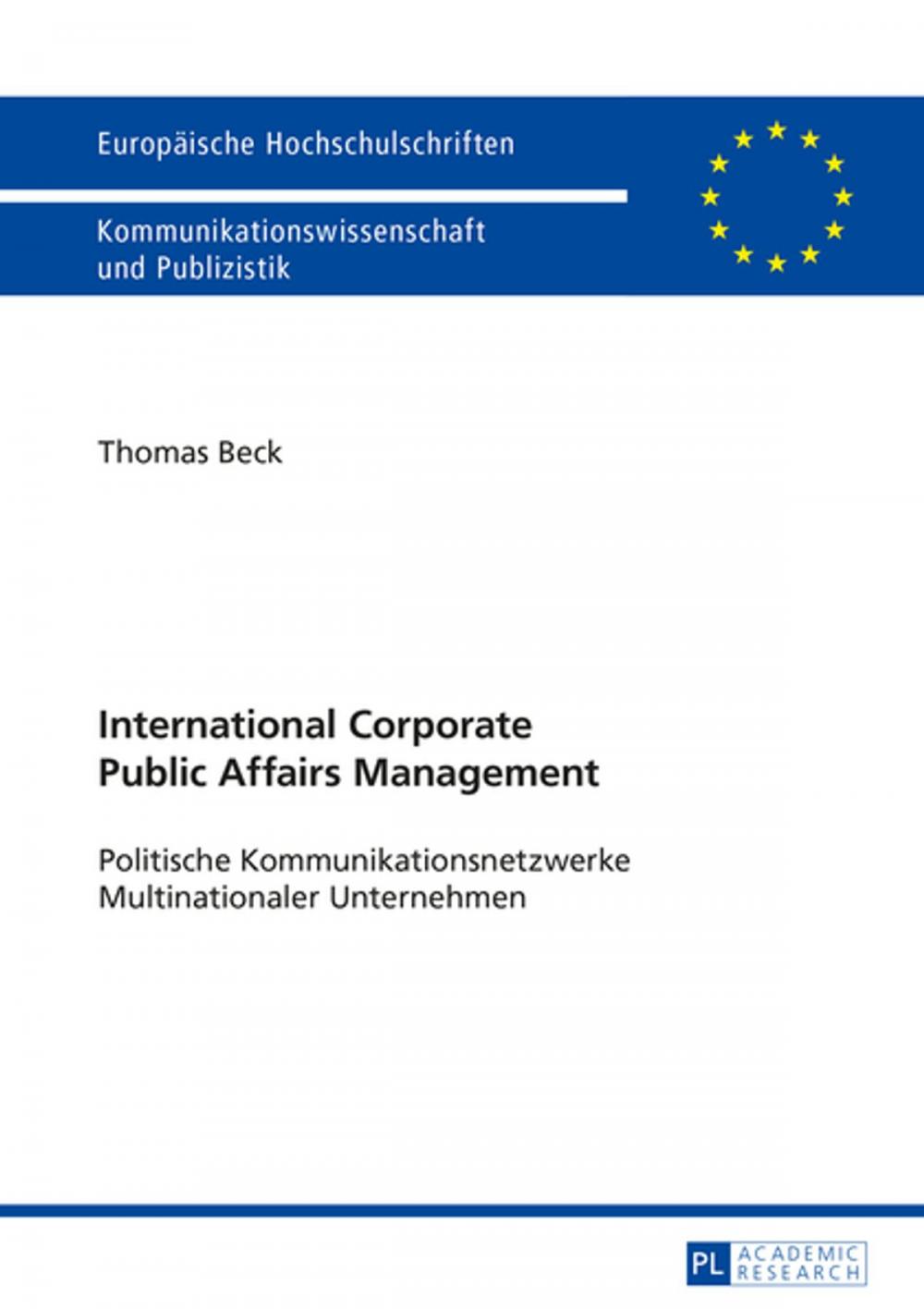 Big bigCover of International Corporate Public Affairs Management