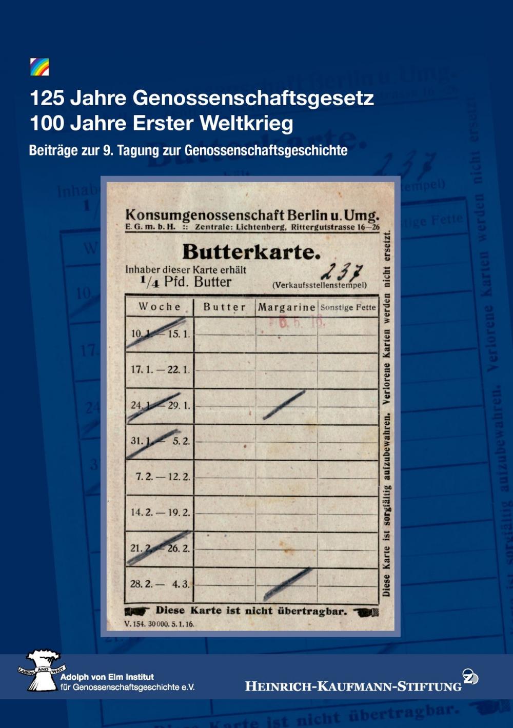 Big bigCover of 125 Jahre Genossenschaftsgesetz 100 Jahre Erster Weltkrieg