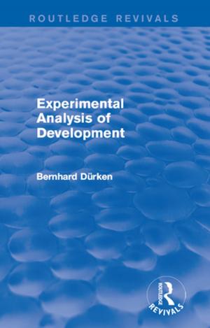Cover of the book Experimental Analysis of Development by Theodore D. Kemper