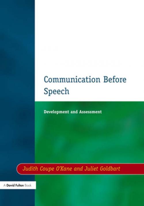 Cover of the book Communication before Speech by Judith Coupe O'Kane, Juliet Goldbart, Taylor and Francis